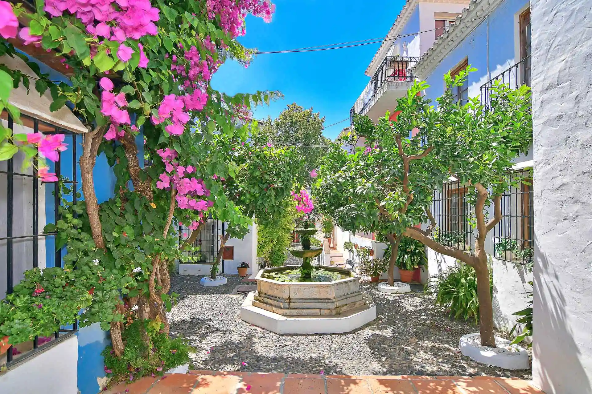 Rue et fontaine à La Virginia