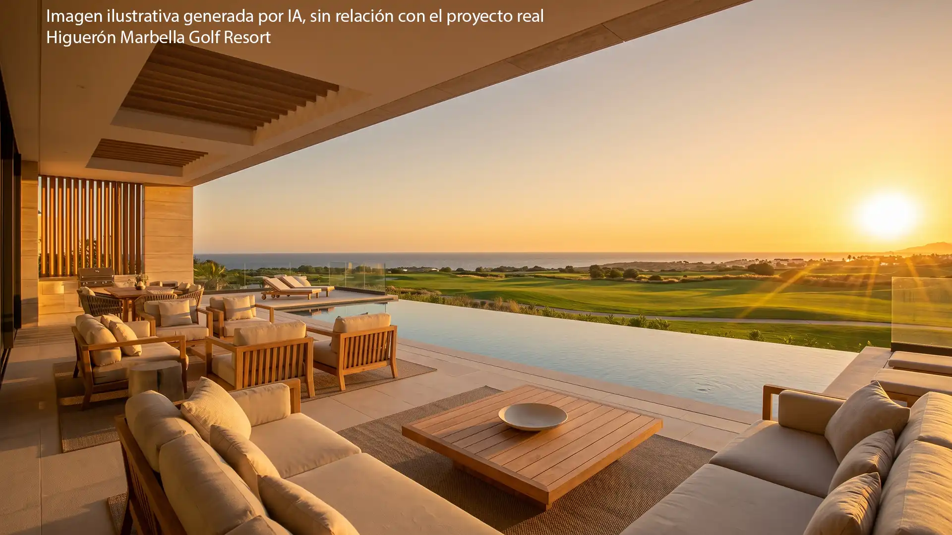 Golf and sea views from Higuerón Marbella Golf Resort (AI-generated illustrative image)